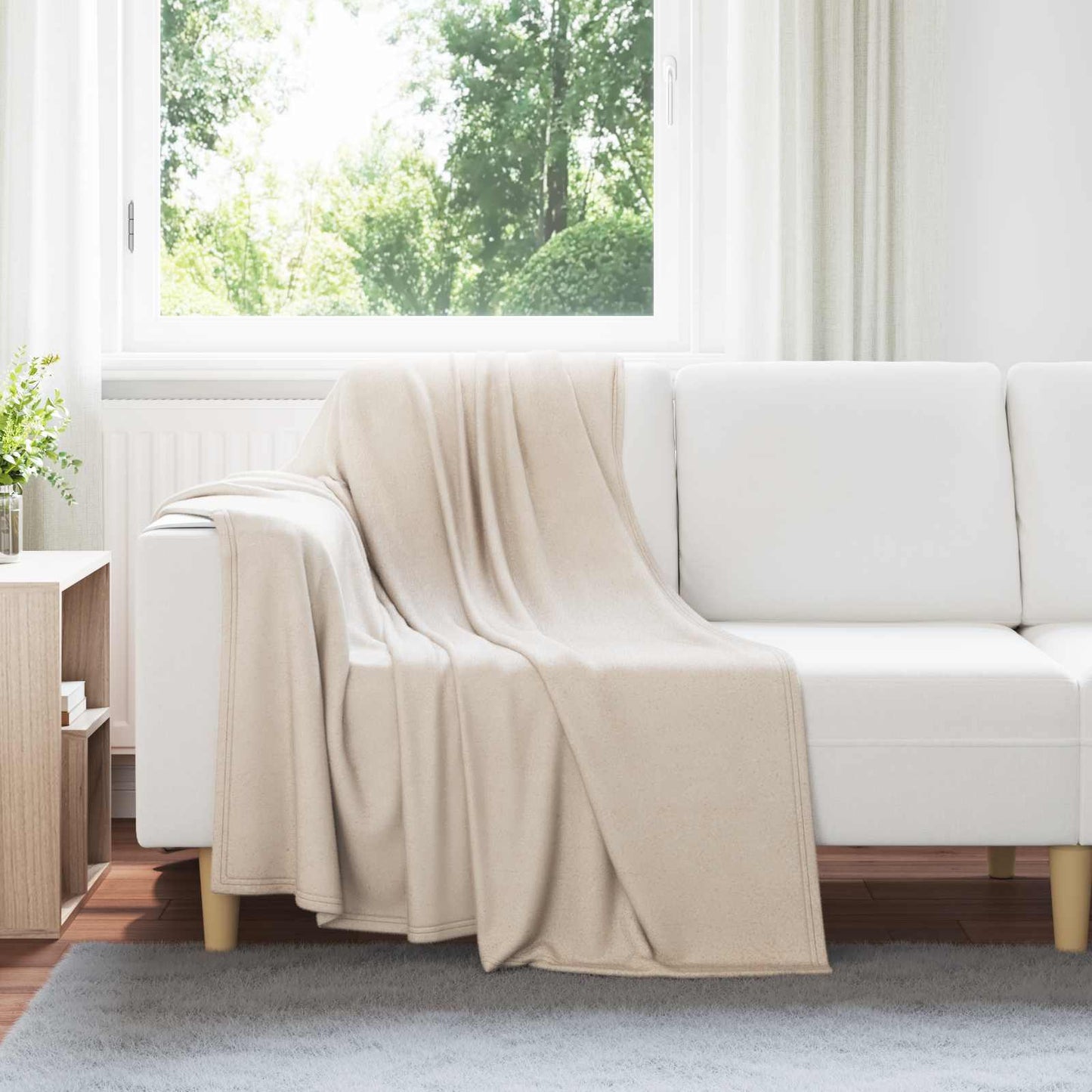 Throw Blankets 24 pcs Beige 170 x 130 cm Fleece