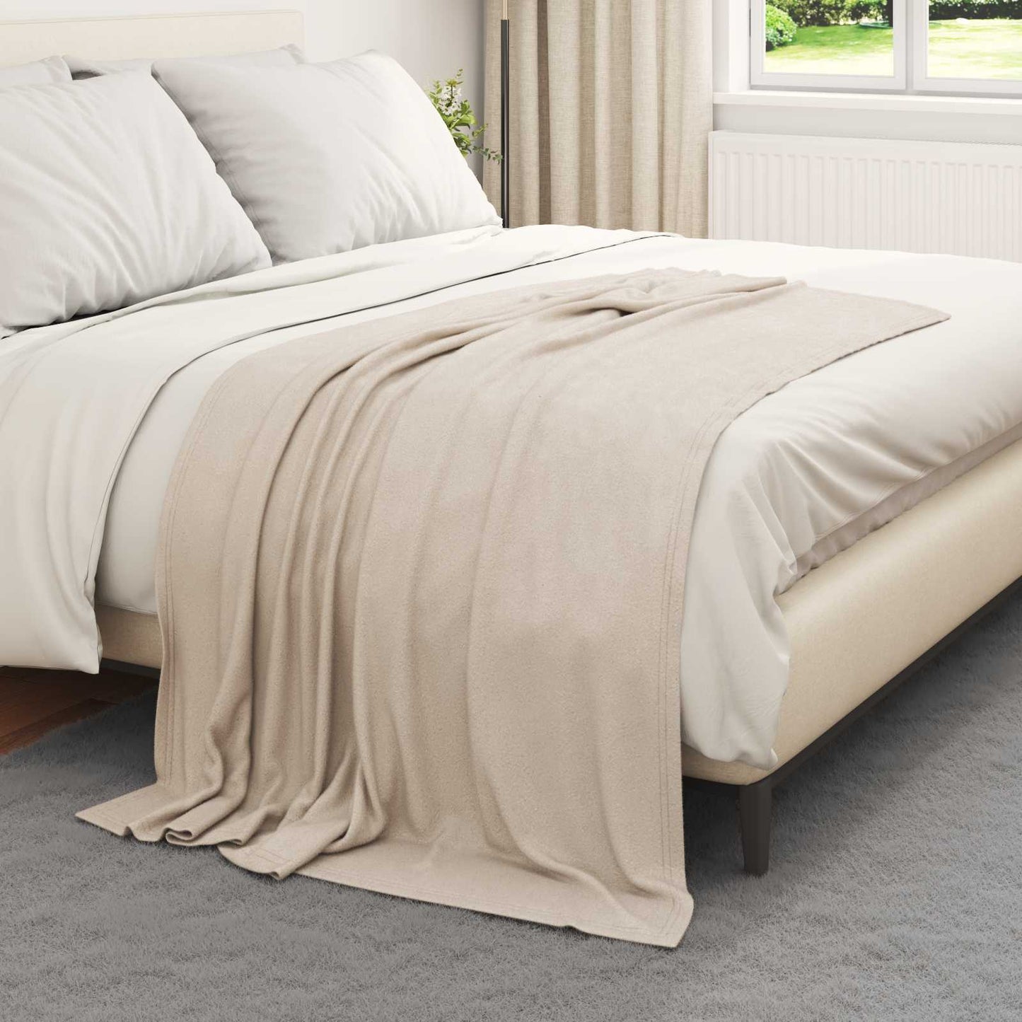 Throw Blankets 24 pcs Beige 170 x 130 cm Fleece