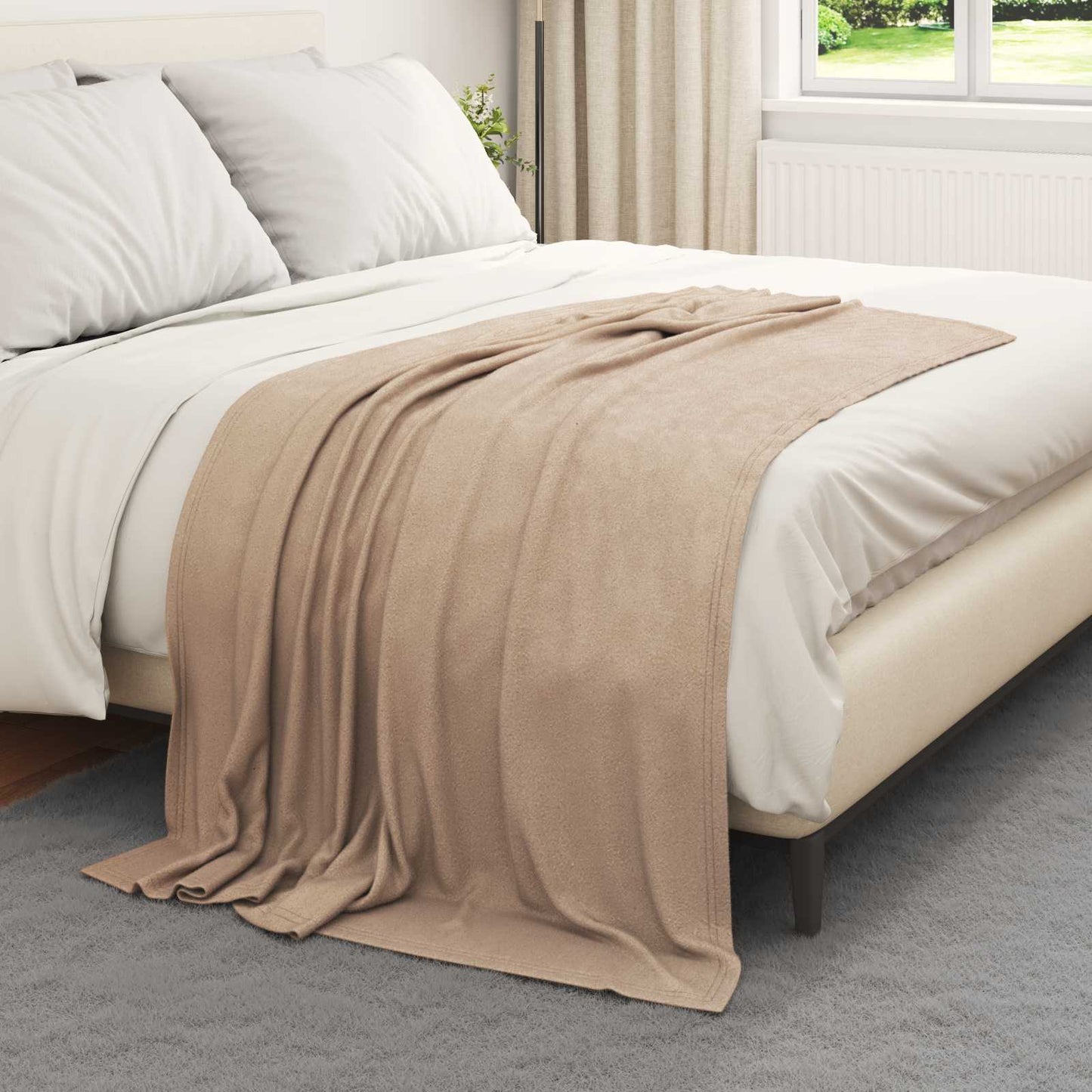 Throw Blankets 24 pcs Camel 170 x 130 cm Fleece