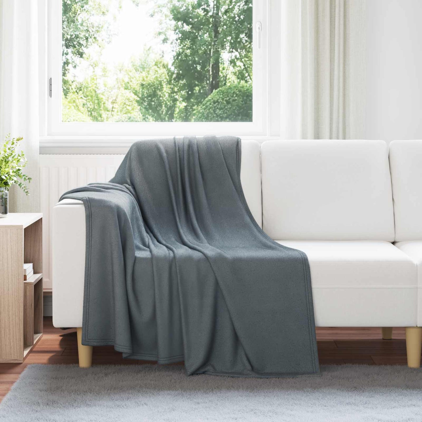 Throw Blankets 24 pcs Dark Grey 170 x 130 cm Fleece