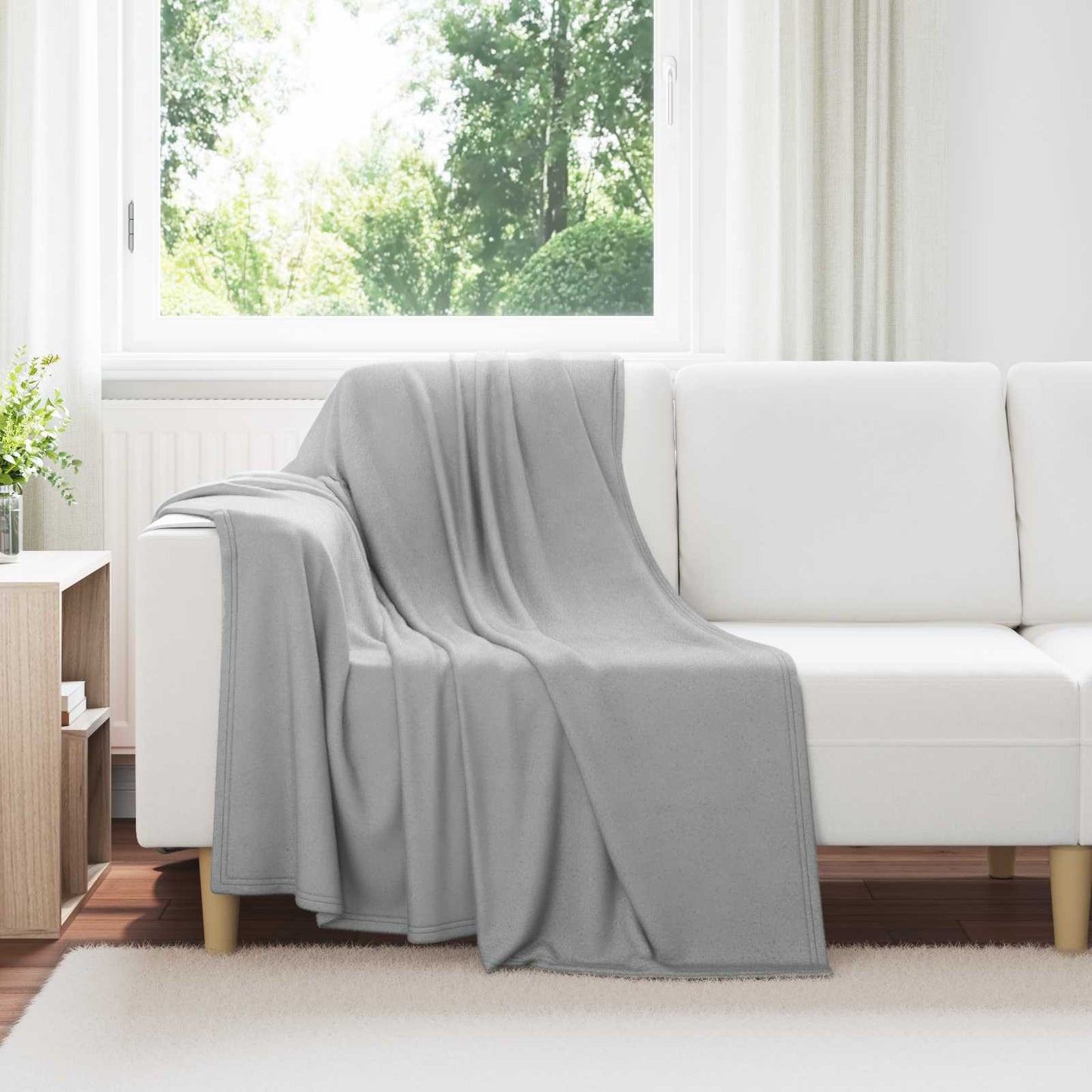 Throw Blankets 24 pcs Grey 170 x 130 cm Fleece