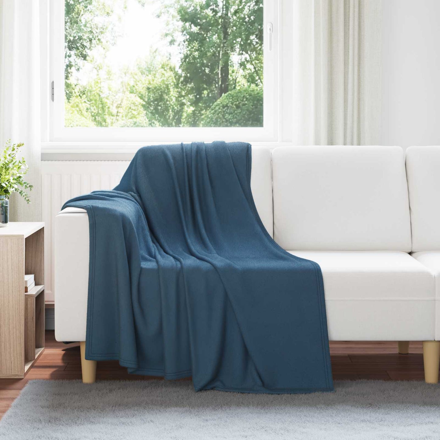 Throw Blankets 24 pcs Navy Blue 170 x 130 cm Fleece