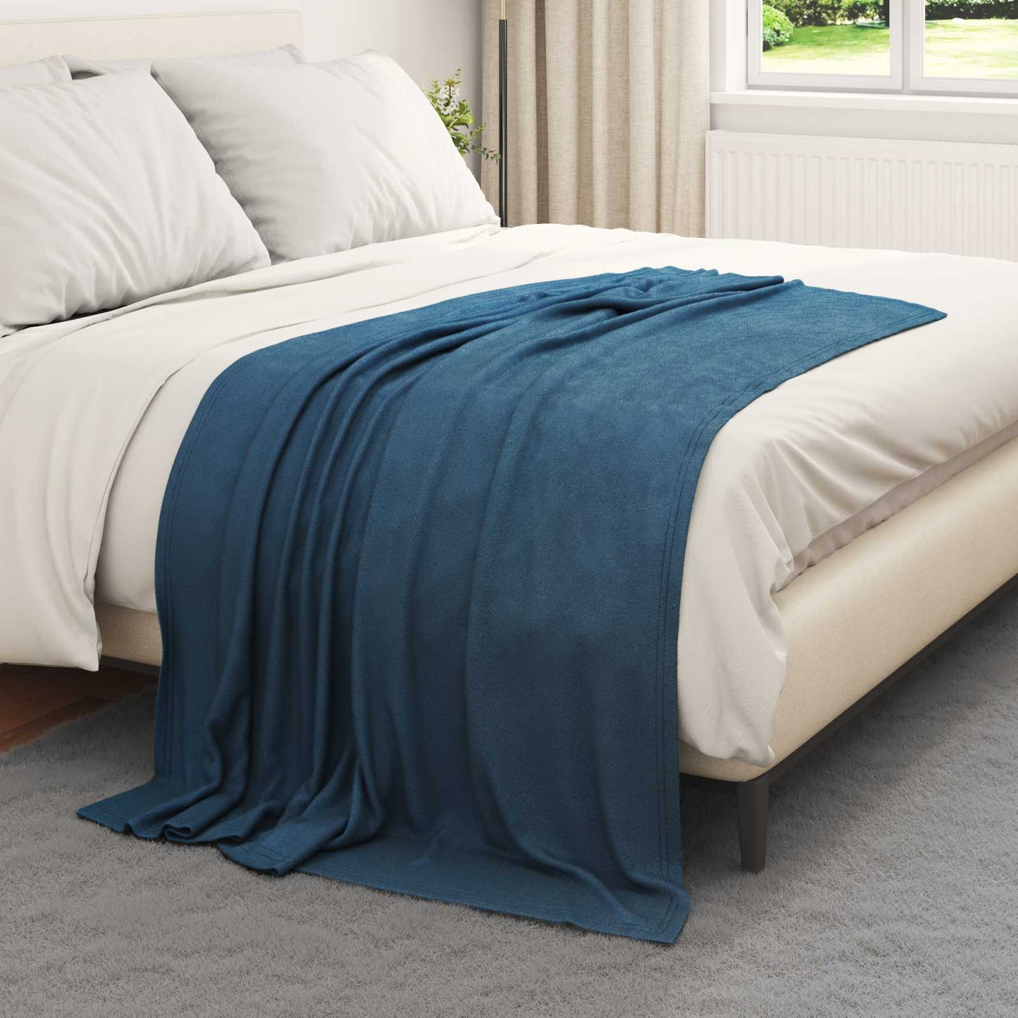 Throw Blankets 24 pcs Navy Blue 170 x 130 cm Fleece