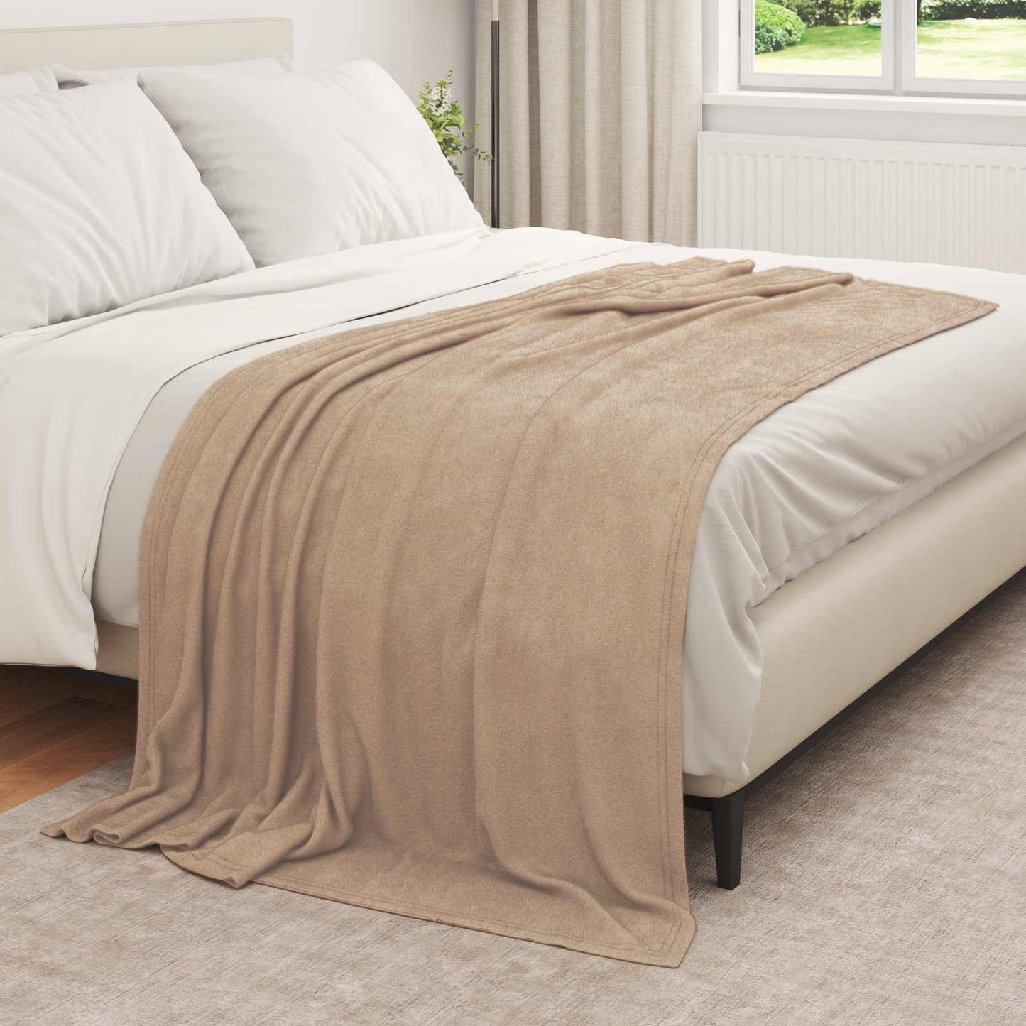 Throw Blankets 6 pcs Camel 210 x 140 cm Fleece