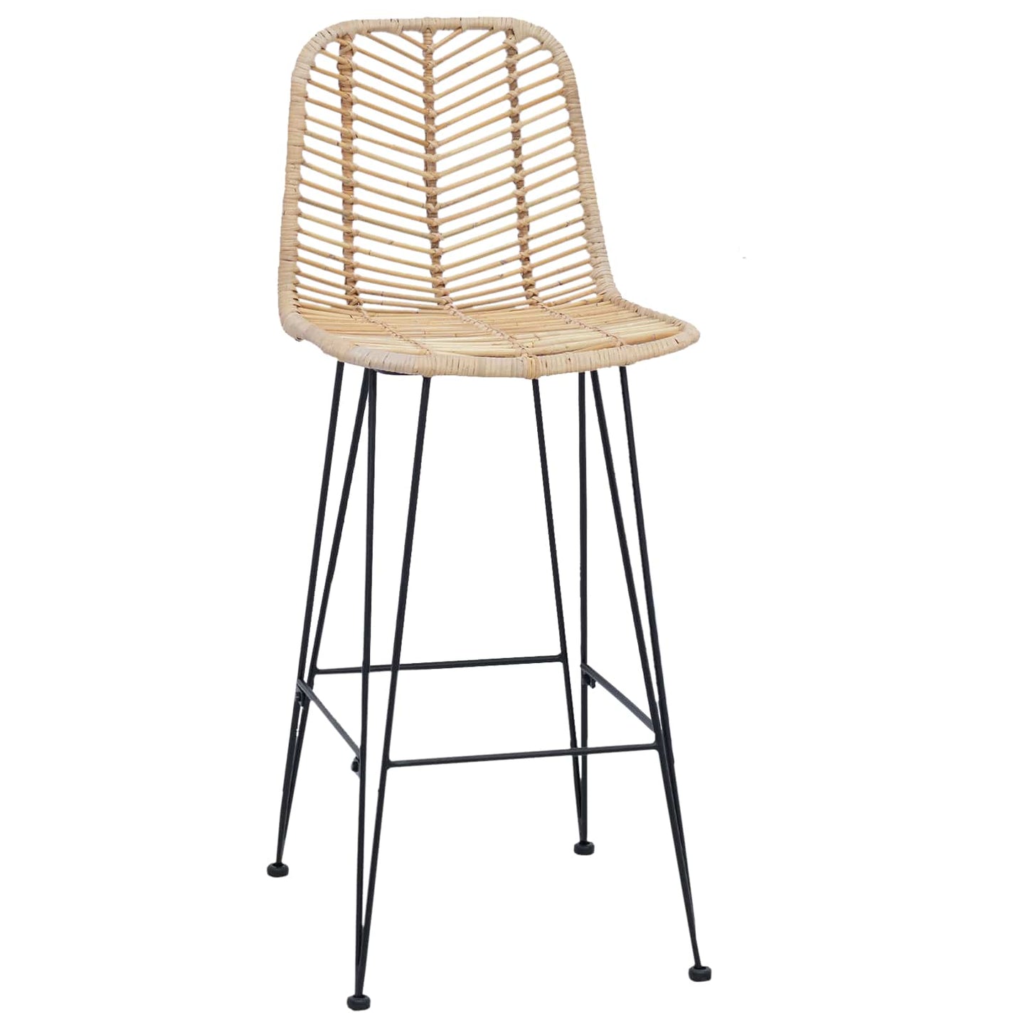 Bar Chair 2 pcs 44 x 52 x 111 cm Rattan and Iron