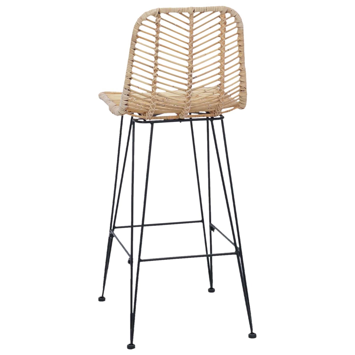 Bar Chair 2 pcs 44 x 52 x 111 cm Rattan and Iron
