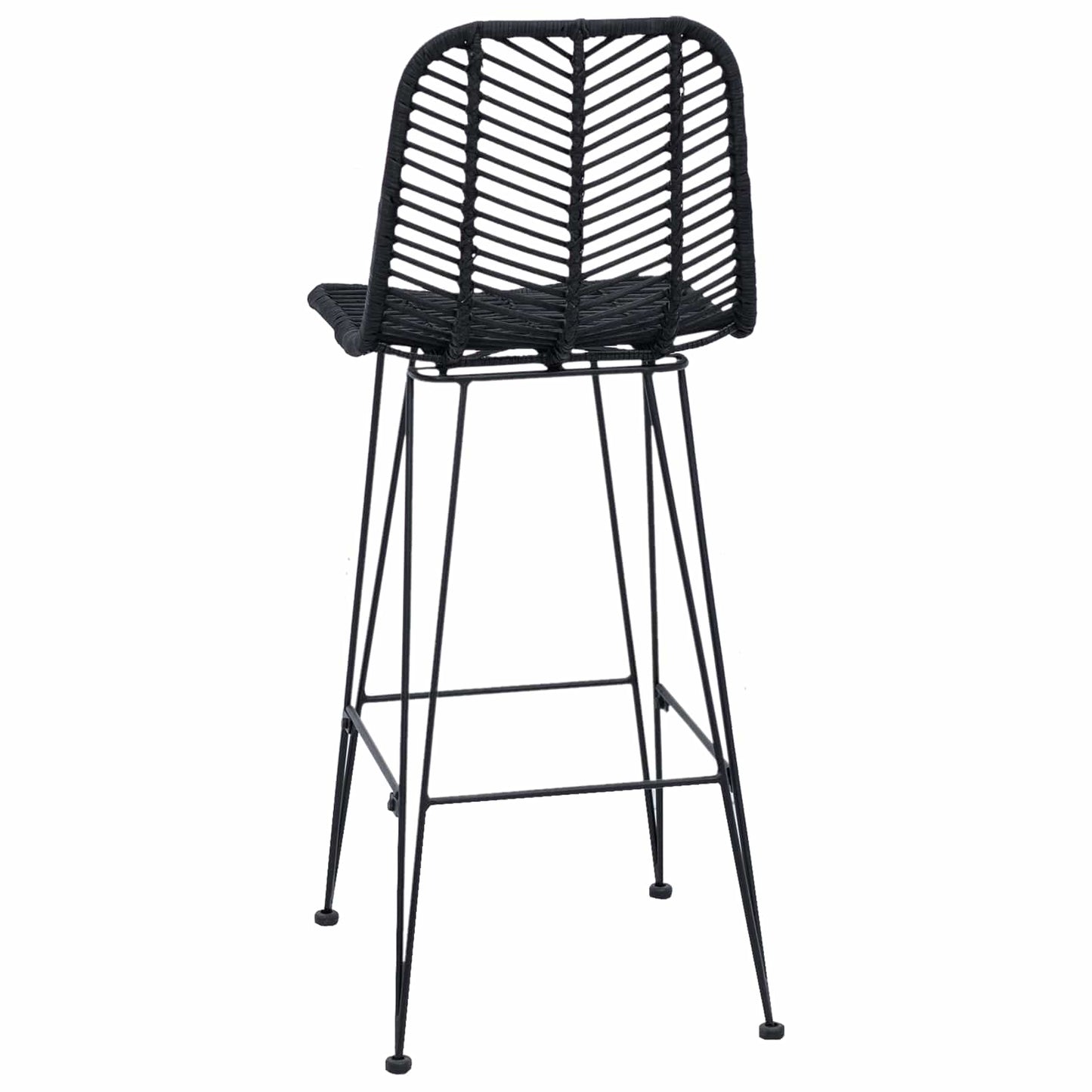 Bar Chair 2 pcs 44 x 52 x 111 cm Rattan and Iron
