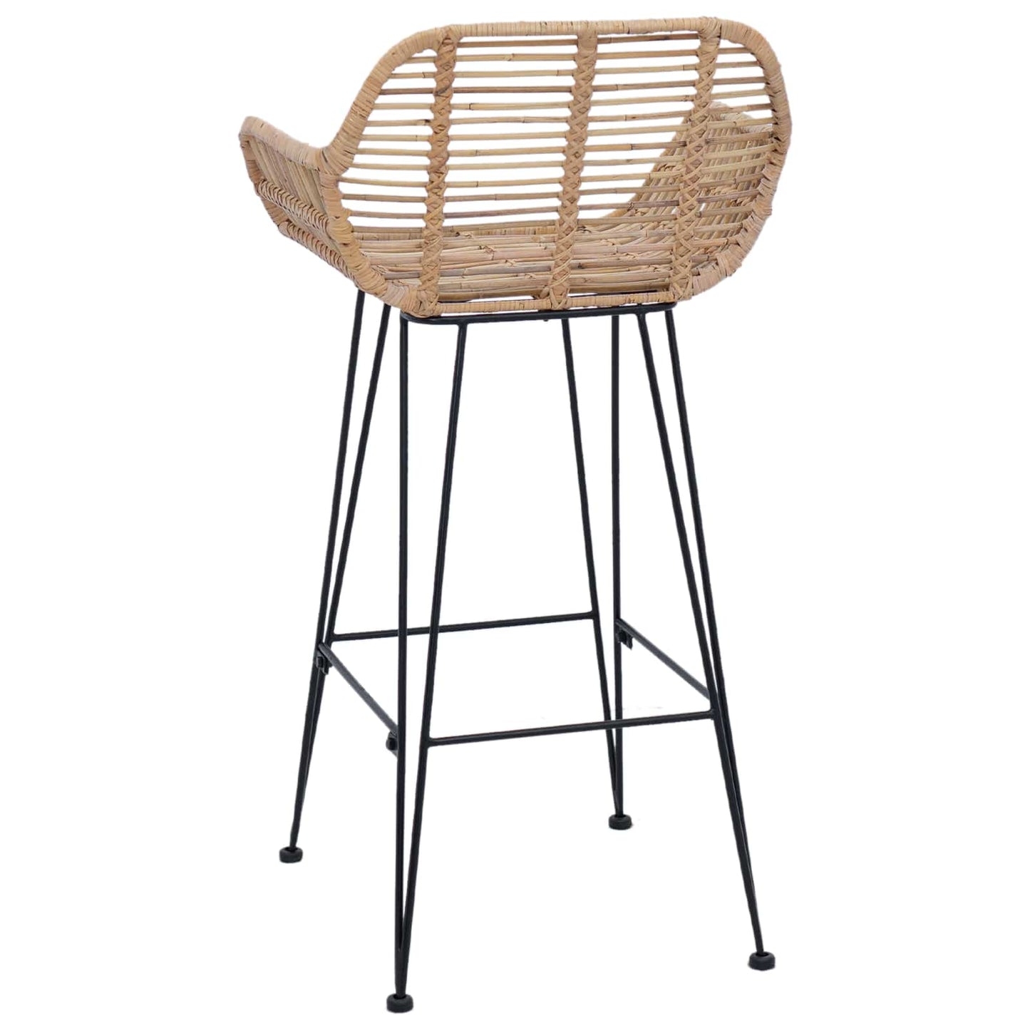 Bar Chair 2 pcs 55 x 52 x 92 cm Rattan and Iron