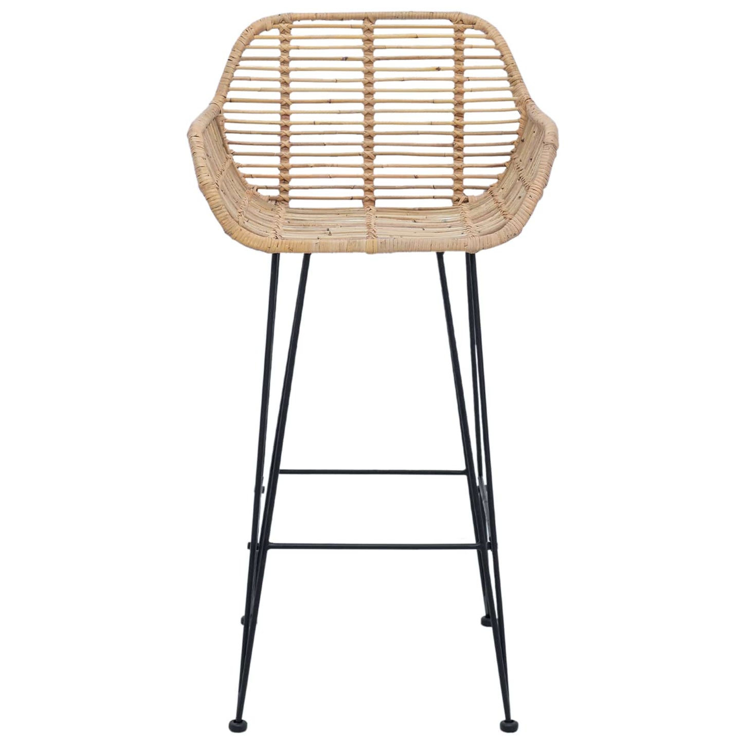 Bar Chair 2 pcs 55 x 52 x 92 cm Rattan and Iron