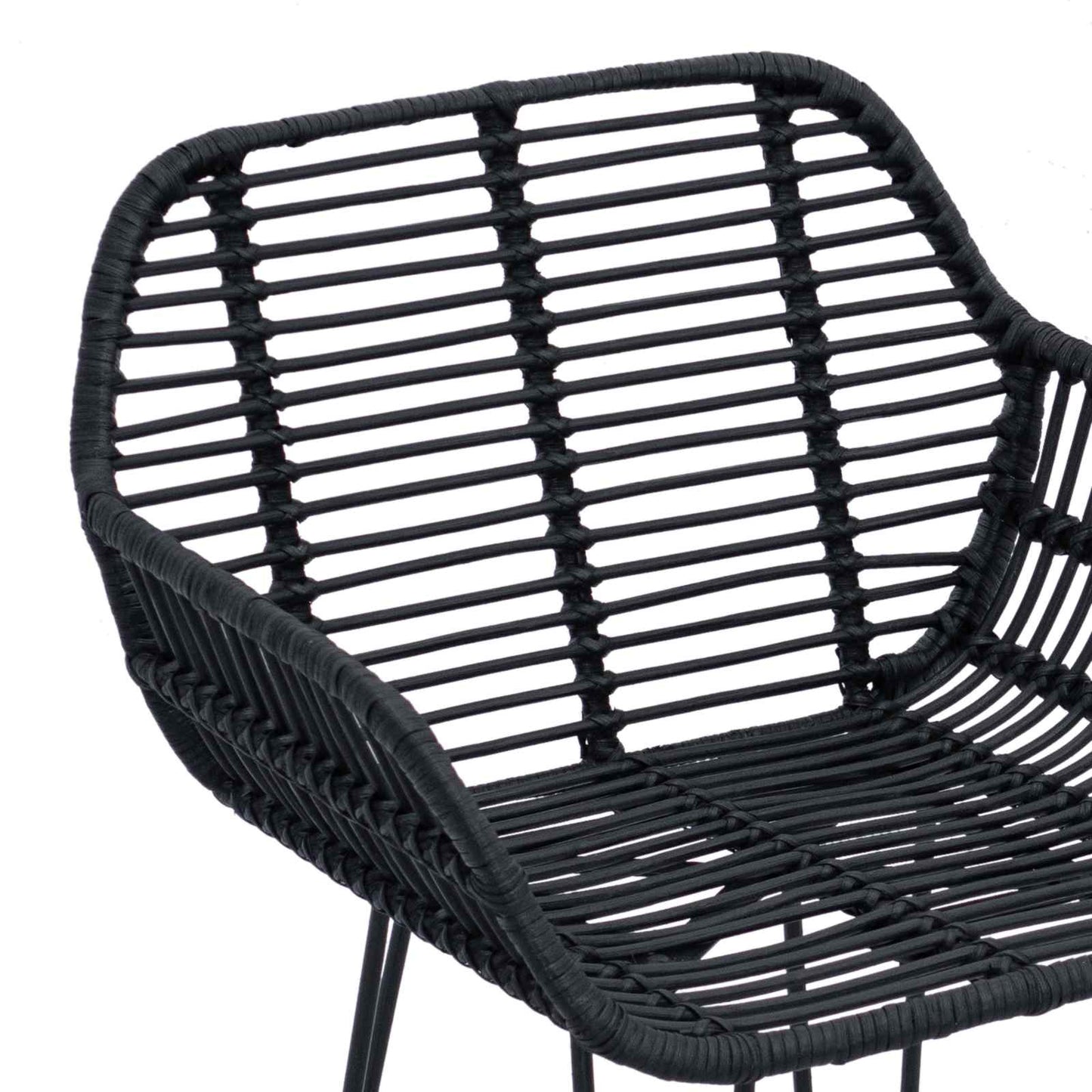 Bar Chair 2 pcs 55 x 52 x 105 cm Rattan and Iron