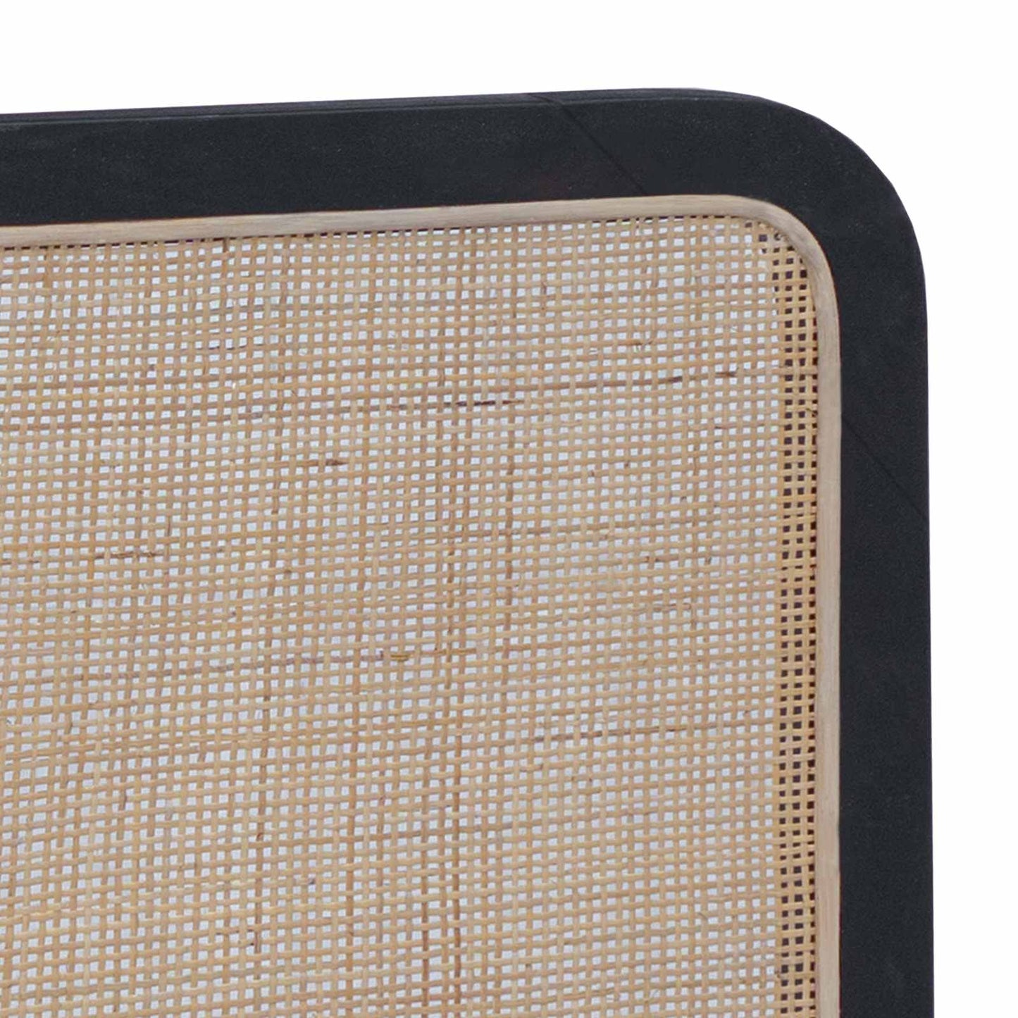 Headboard with Headboard Black 100 x 55 x 3 cm Rattan