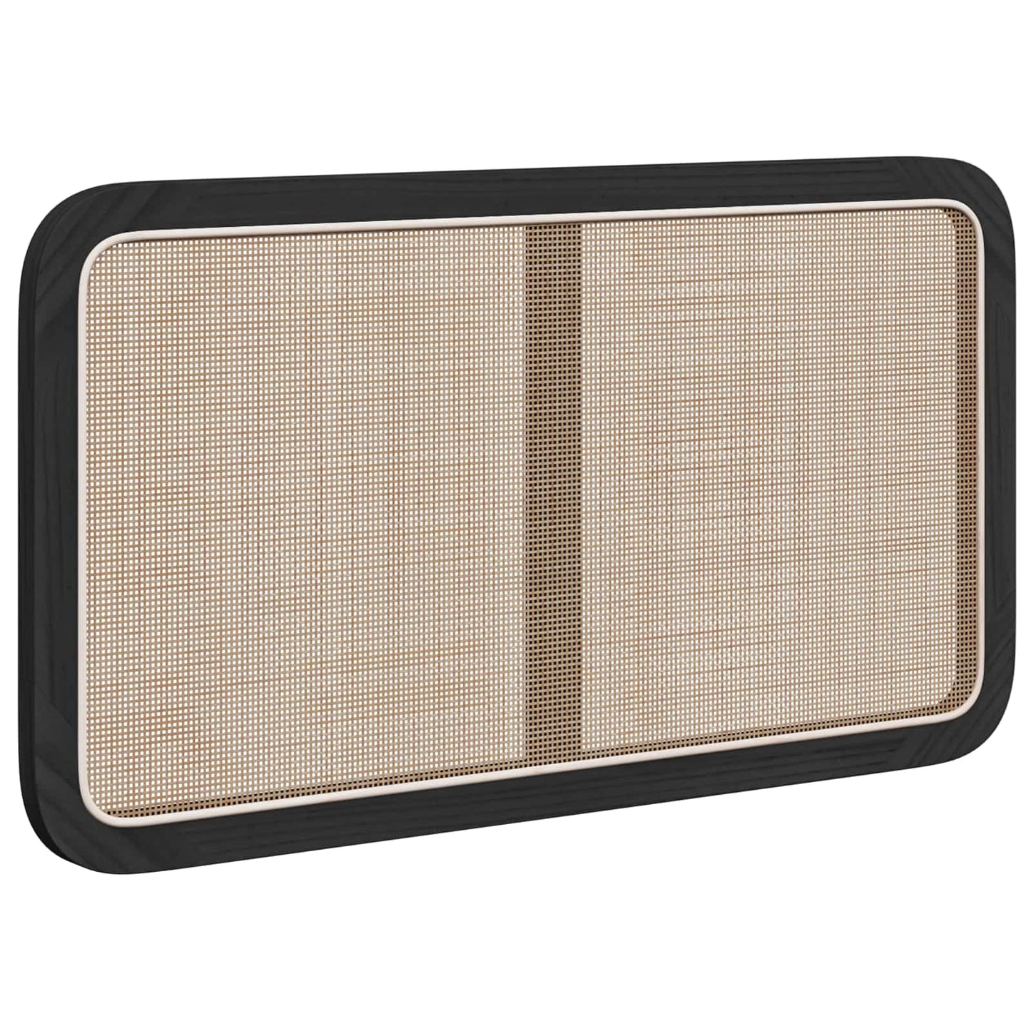 Headboard with Headboard Black 100 x 55 x 3 cm Rattan