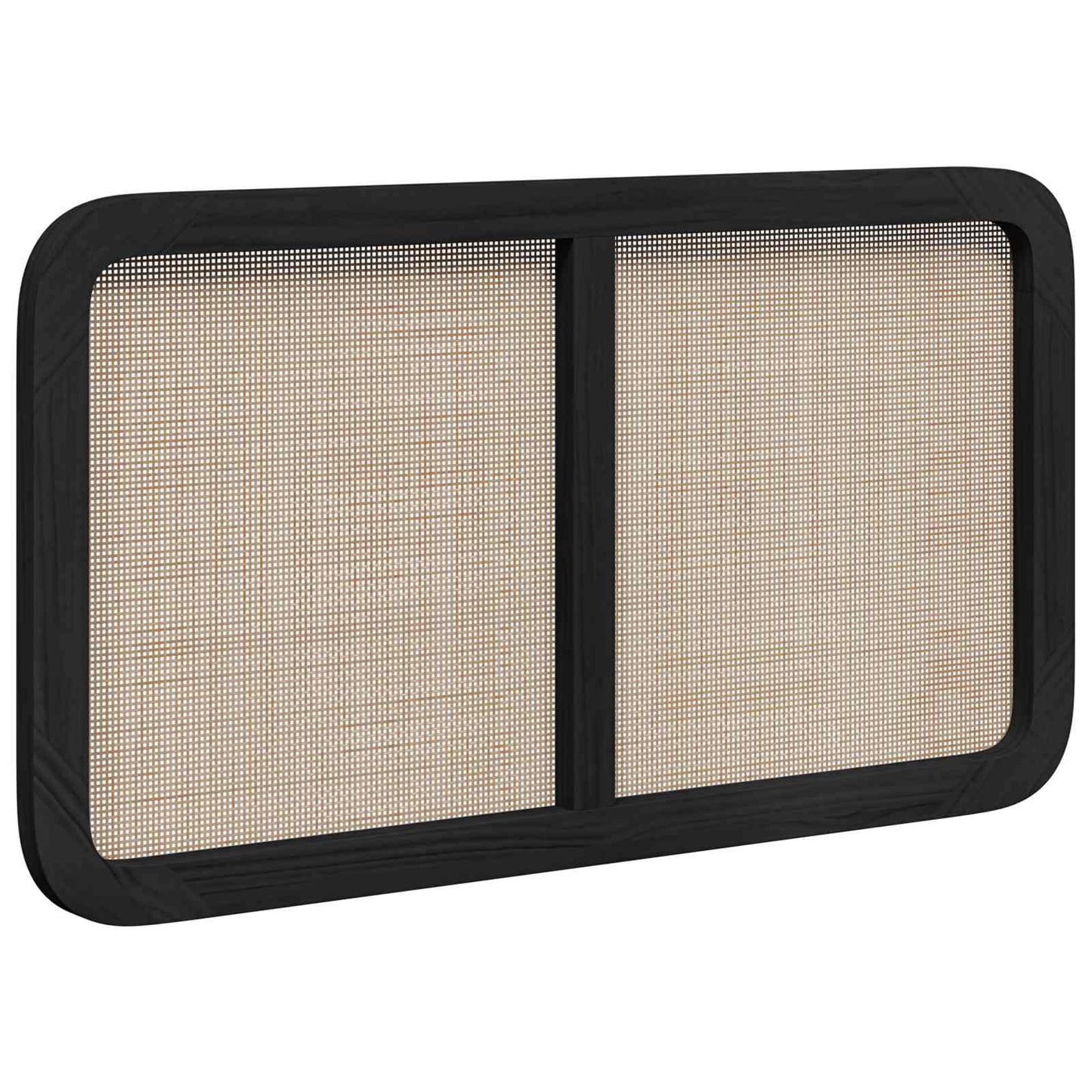 Headboard with Headboard Black 100 x 55 x 3 cm Rattan