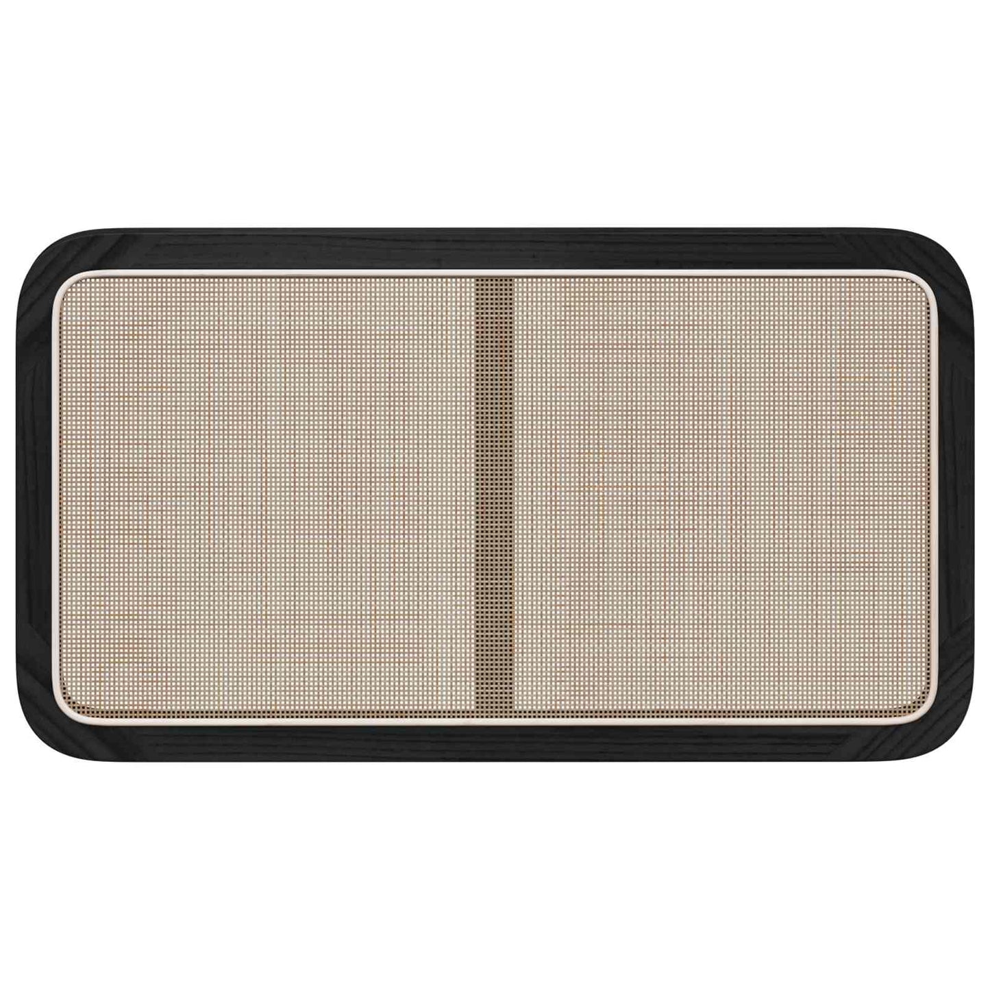 Headboard with Headboard Black 100 x 55 x 3 cm Rattan