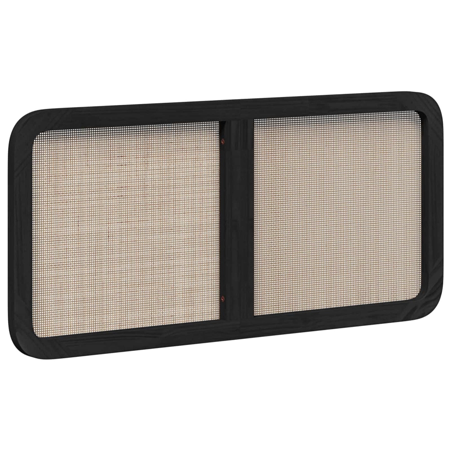 Headboard with Headboard Black 120 x 55 x 3 cm Rattan