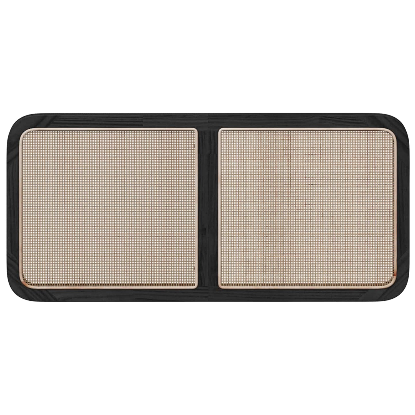 Headboard with Headboard Black 120 x 55 x 3 cm Rattan