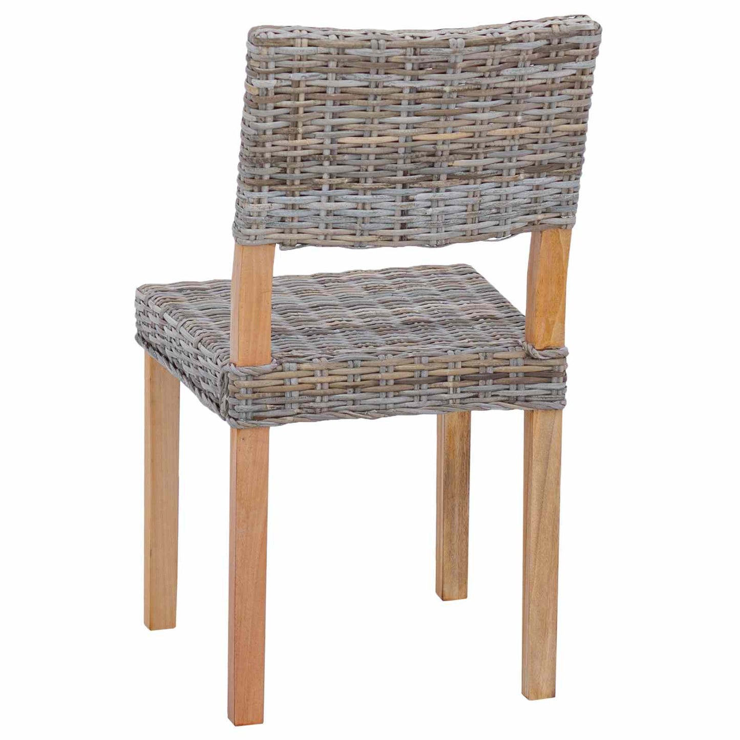 Dining Chair 2 pcs Kubu Rattan Kubu Grey 46 x 55 x 84 cm
