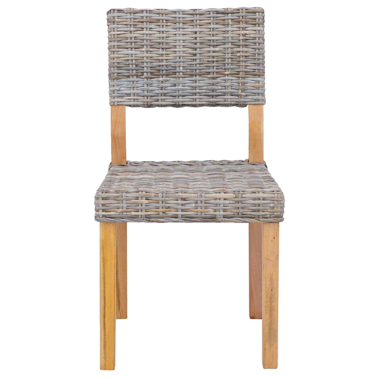 Dining Chair 2 pcs Kubu Rattan Kubu Grey 46 x 55 x 84 cm