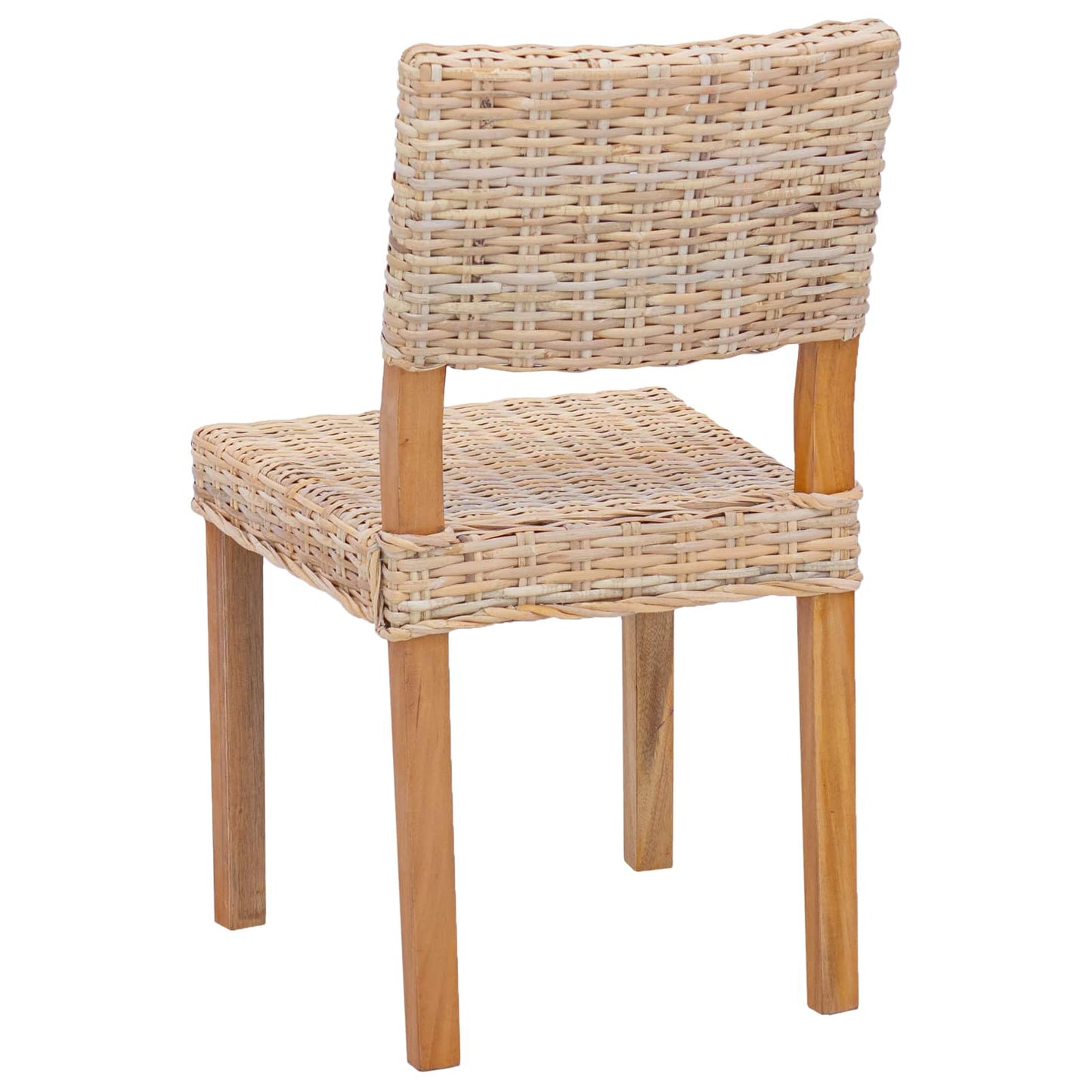Dining Chair 2 pcs Kubu Rattan Natural 46 x 55 x 84 cm