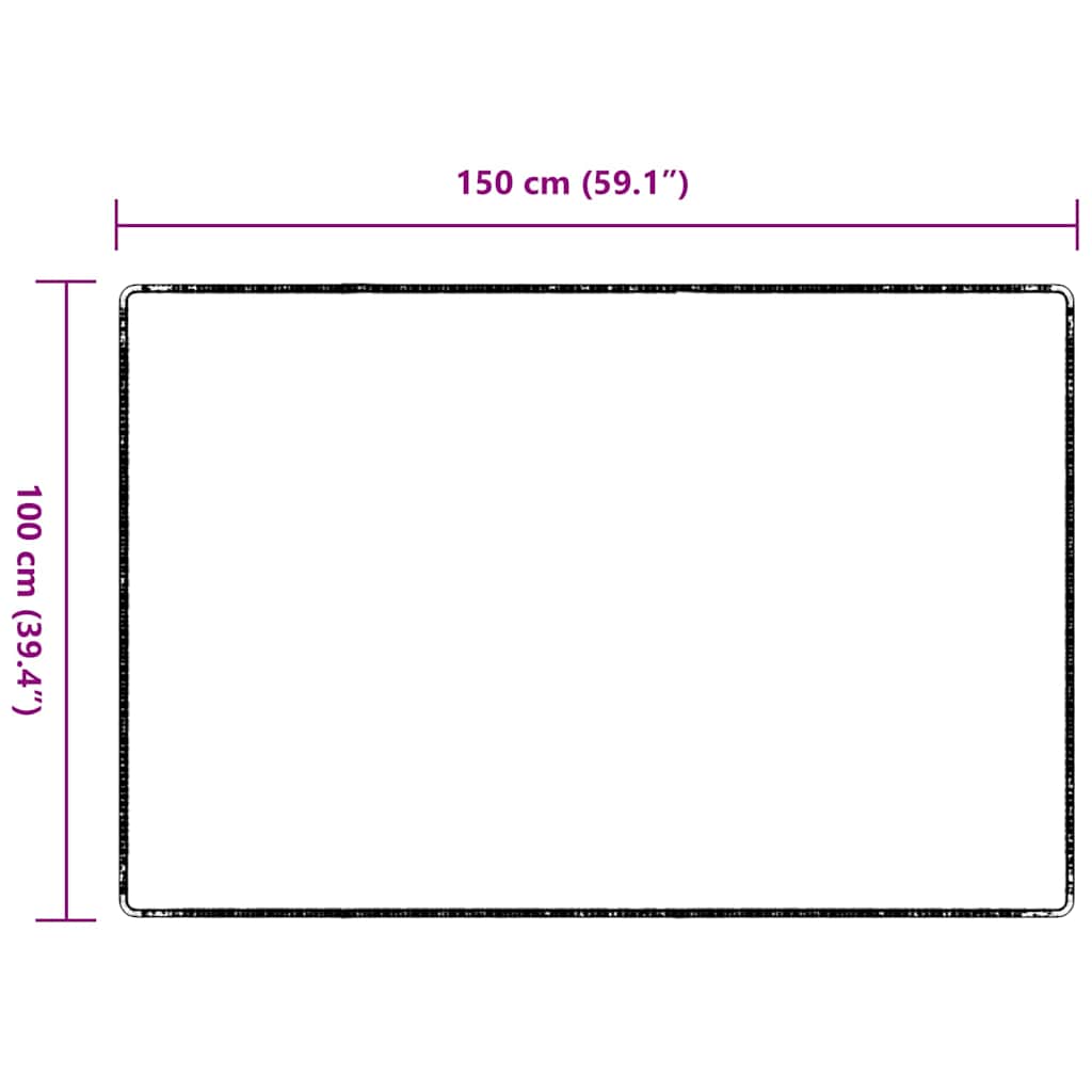 Carpet Runner Light Grey 100 x 150 cm 100% Polypropylene