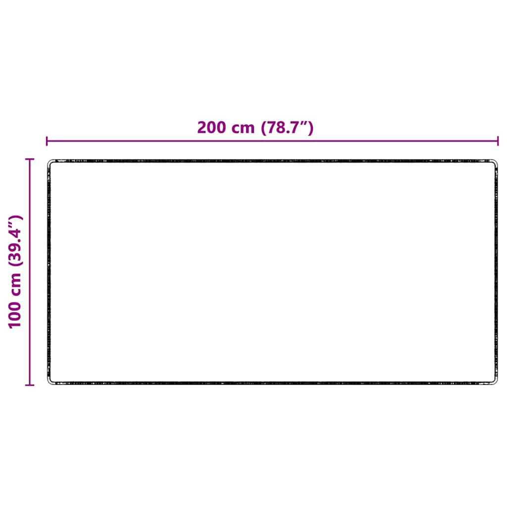 Carpet Runner Light Grey 100 x 200 cm 100% Polypropylene