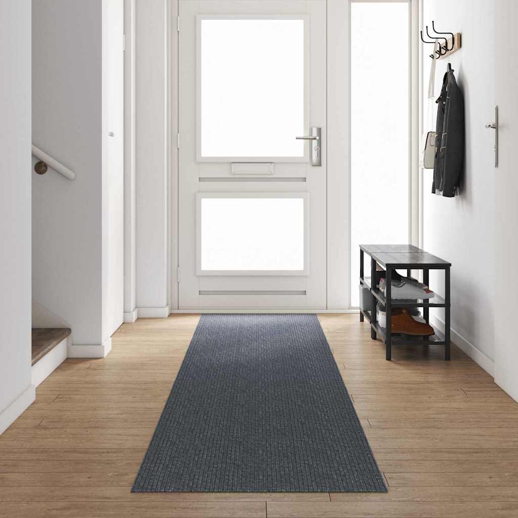 Carpet Runner Grey 80 x 500 cm Fabric