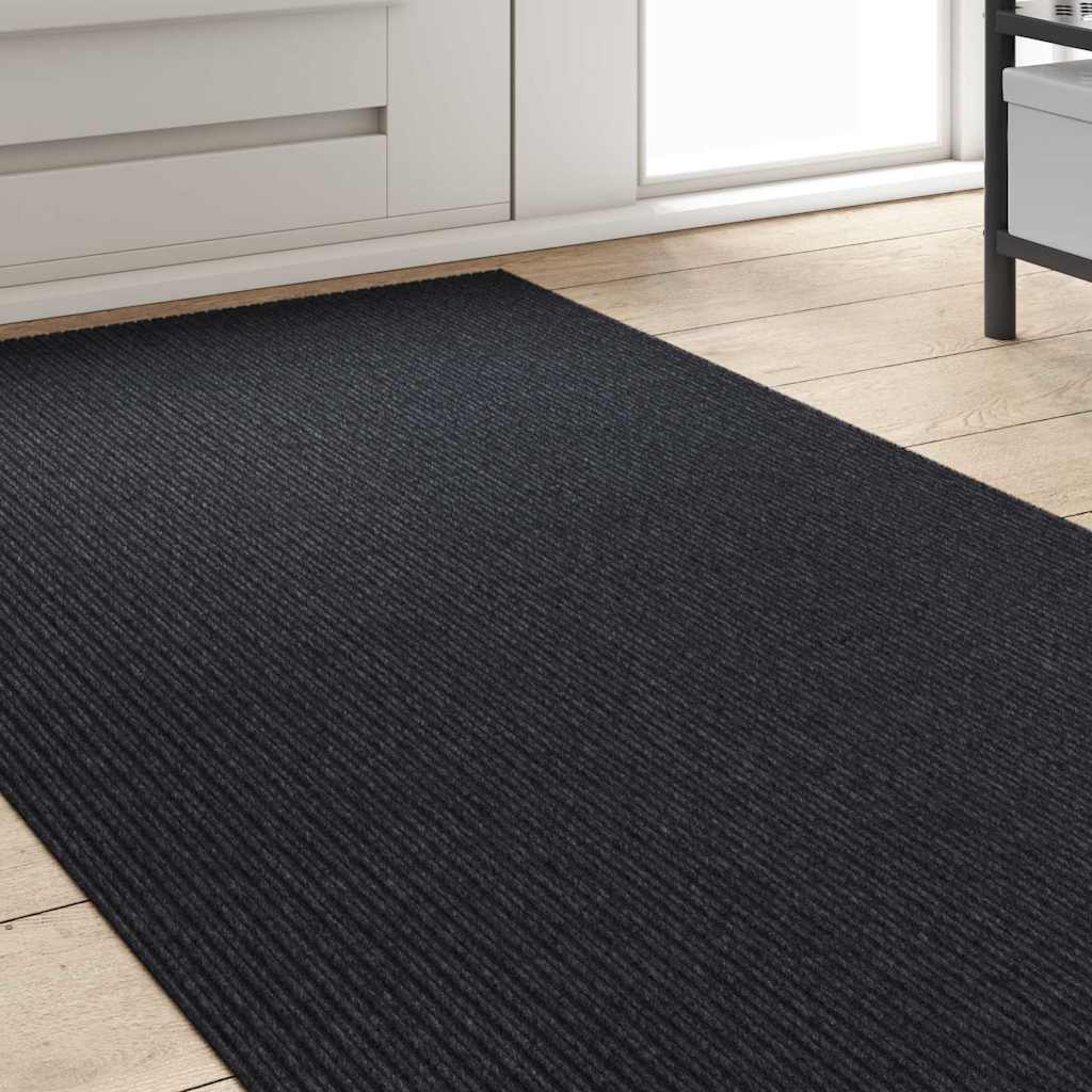 Carpet Runner Anthracite 80 x 400 cm Fabric