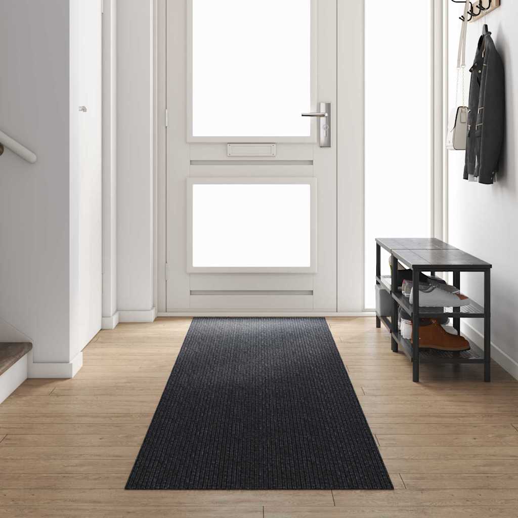Carpet Runner Anthracite 80 x 400 cm Fabric