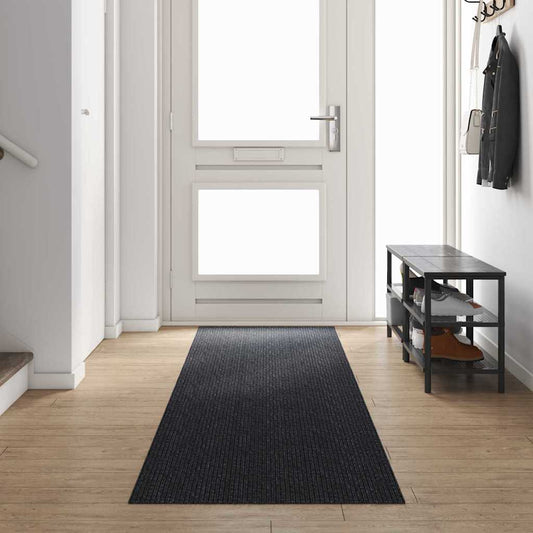 Carpet Runner Anthracite 80 x 400 cm Fabric