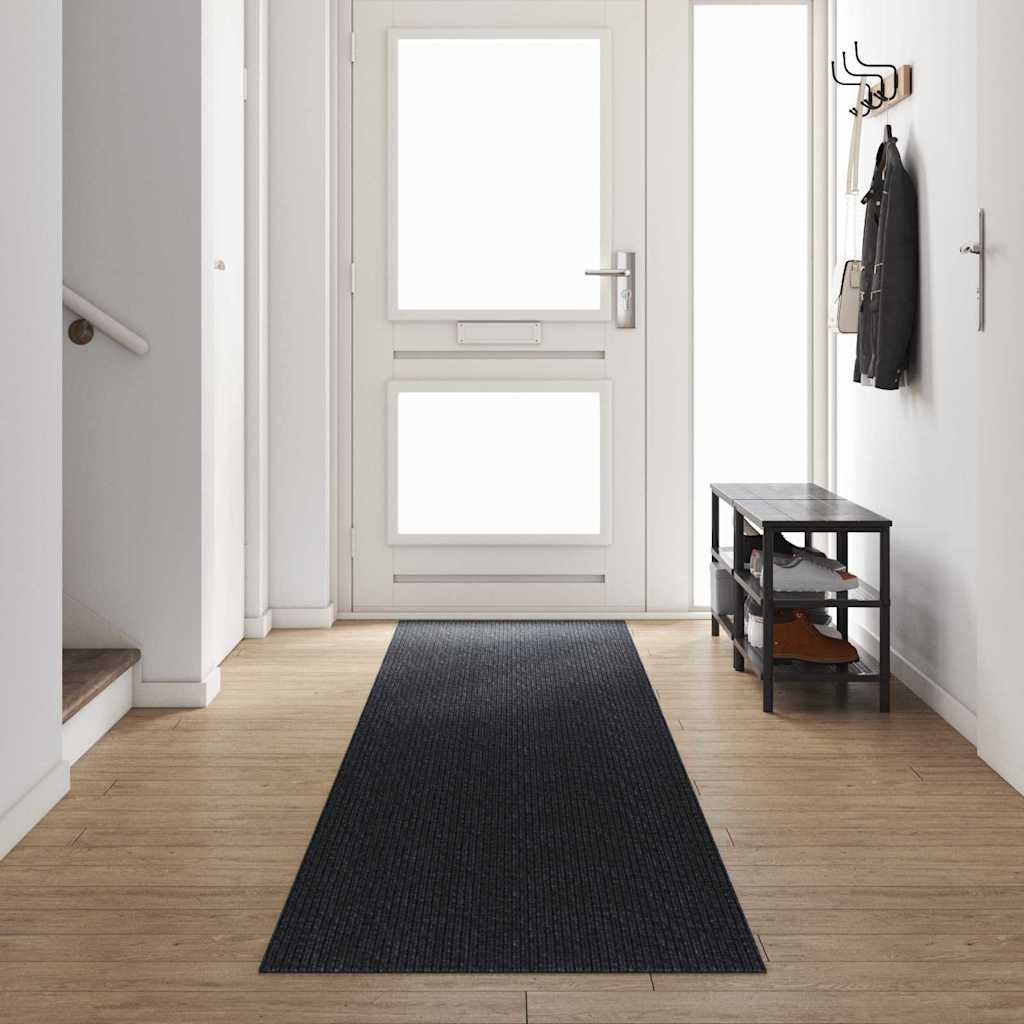 Carpet Runner Anthracite 80 x 500 cm Fabric