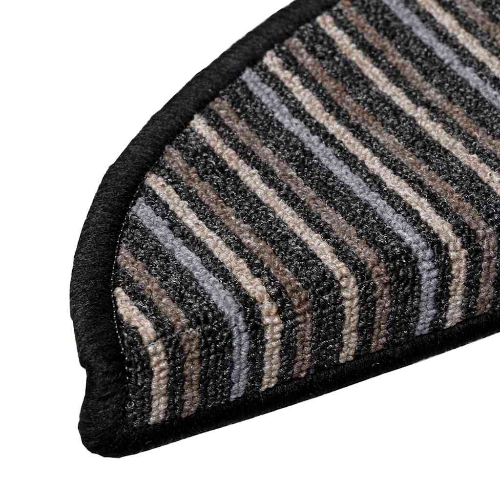 Self-adhesive Stair Mats 15 pcs Anthracite 56 x 17 x 3 cm