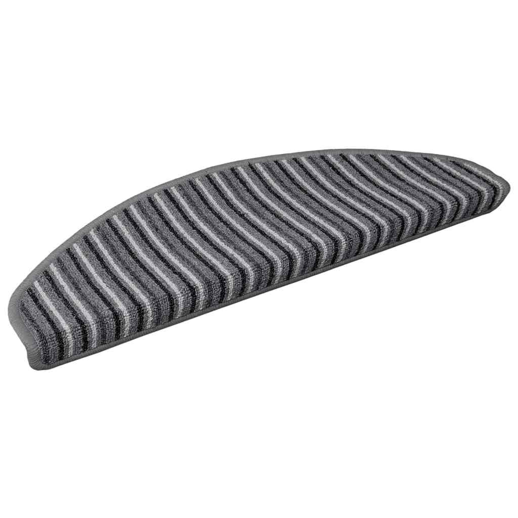 Self-adhesive Stair Mats 15 pcs Grey 65 x 21 x 4 cm