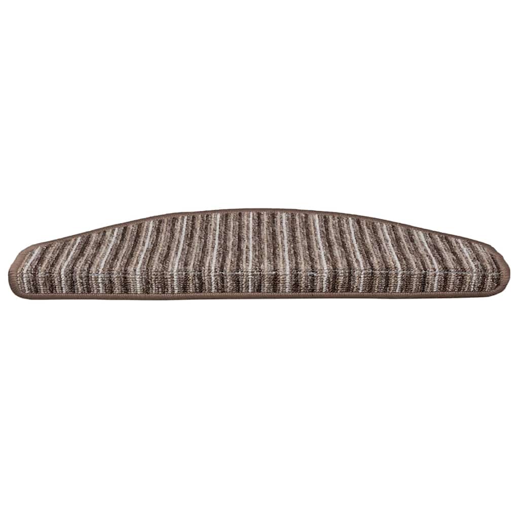 Self-adhesive Stair Mats 15 pcs Brown 65 x 21 x 4 cm