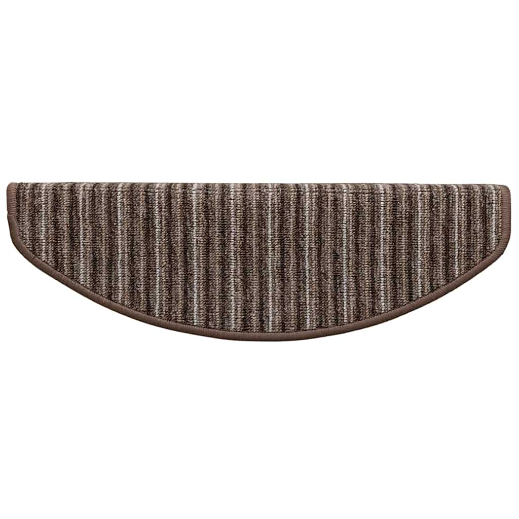 Self-adhesive Stair Mats 15 pcs Brown 65 x 21 x 4 cm