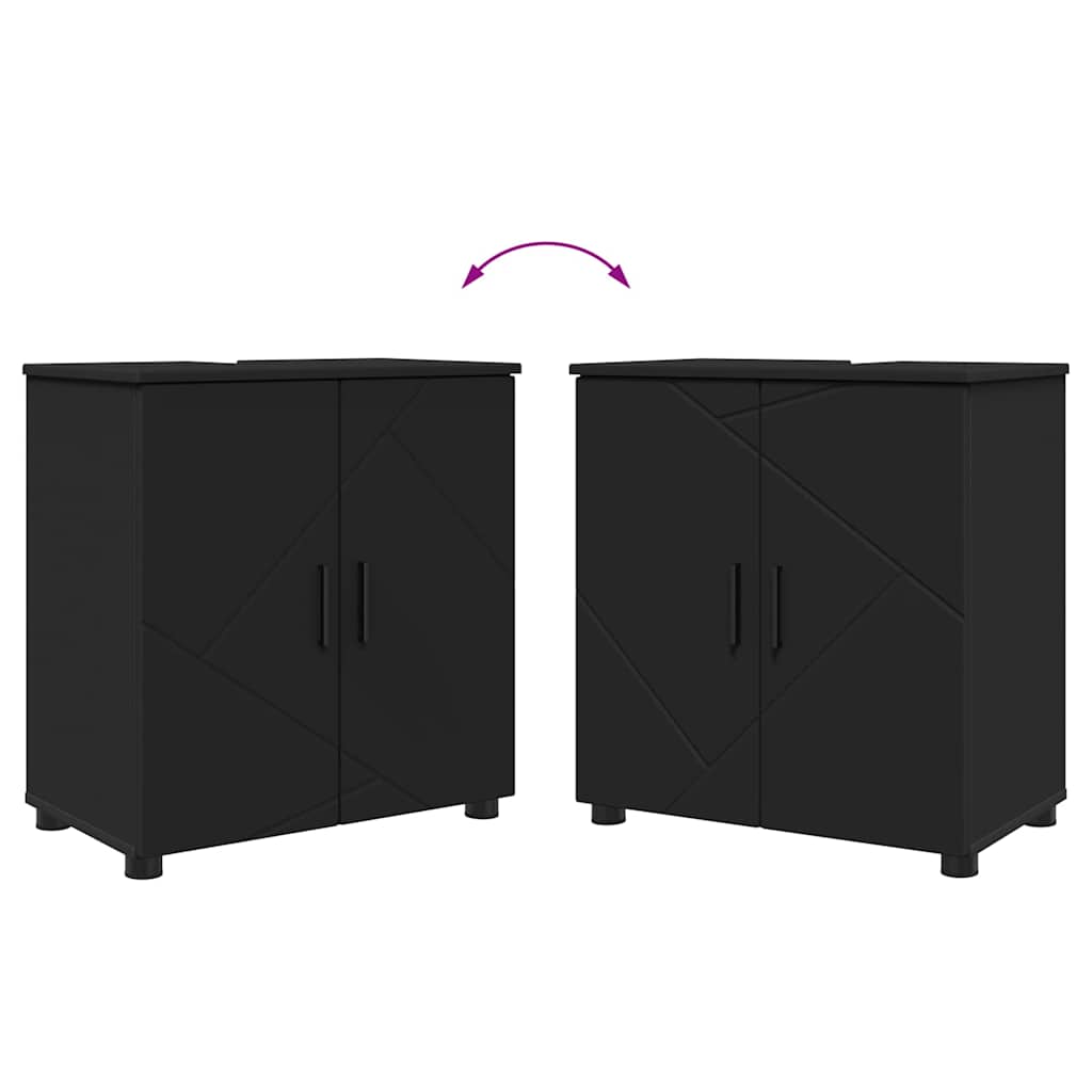 Bathroom Furniture Set 2 pcs Black 61 x 35 x 64 cm