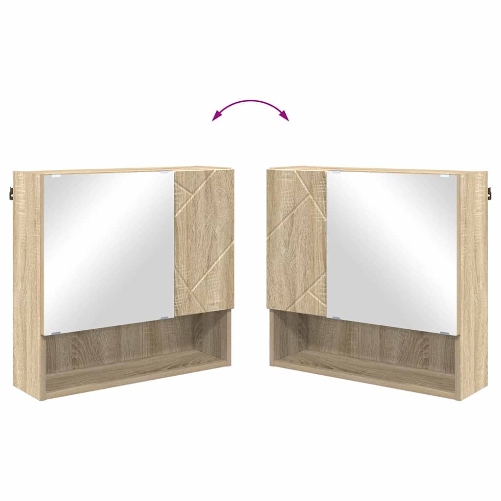 Bathroom Furniture Set 2 pcs Sonoma Oak Engineered wood & Metal
