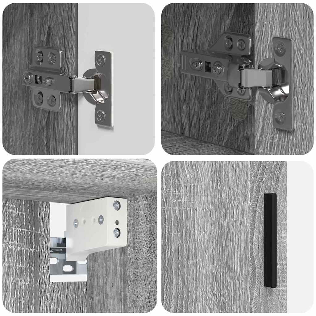 Bathroom Furniture Set 2 pcs Grey Sonoma 61 x 35 x 64 cm