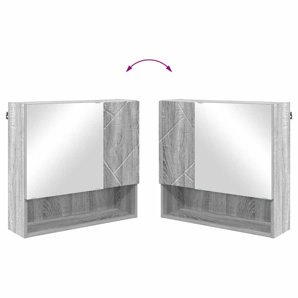 Bathroom Furniture Set 2 pcs Grey Sonoma 61 x 35 x 64 cm
