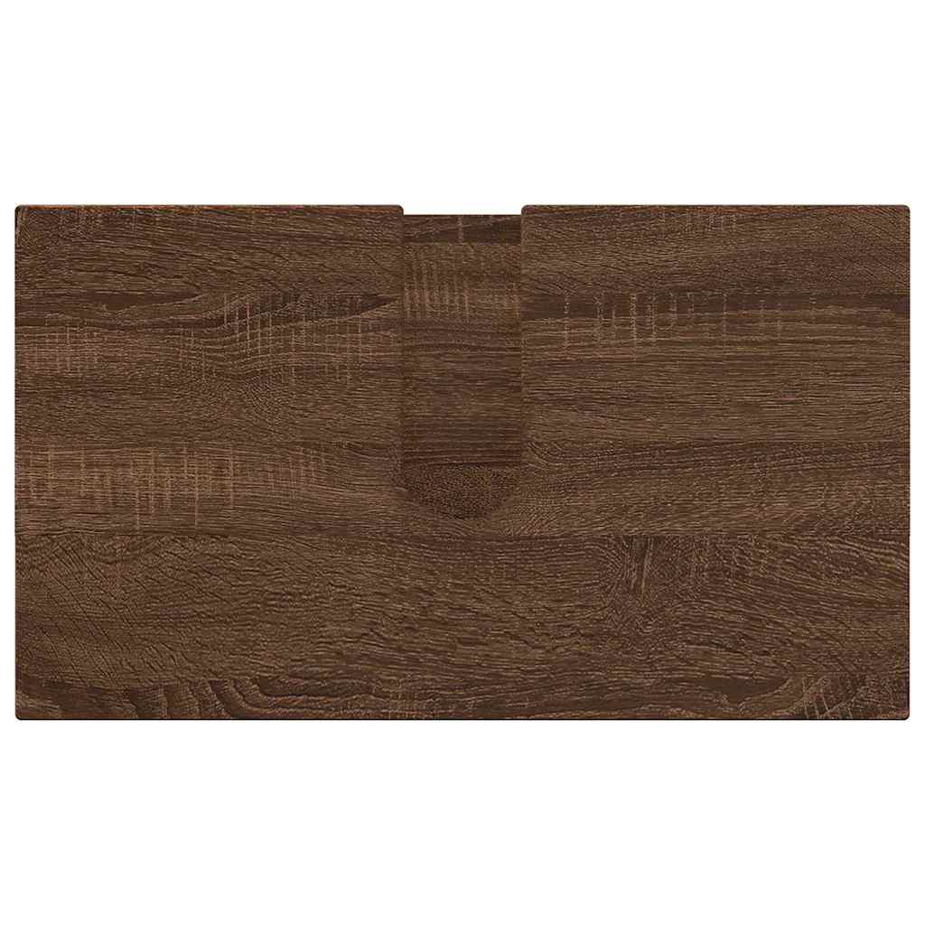 Bathroom Furniture Set 2 pcs Brown Oak Engineered wood & Metal