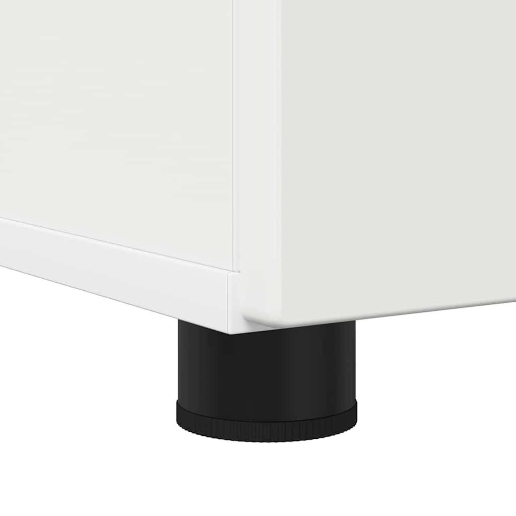 Bathroom Furniture Set 3 pcs White Engineered wood & Metal