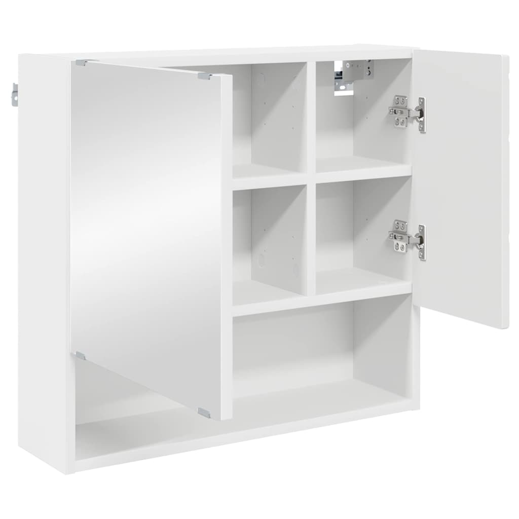 Bathroom Furniture Set 3 pcs White Engineered wood & Metal