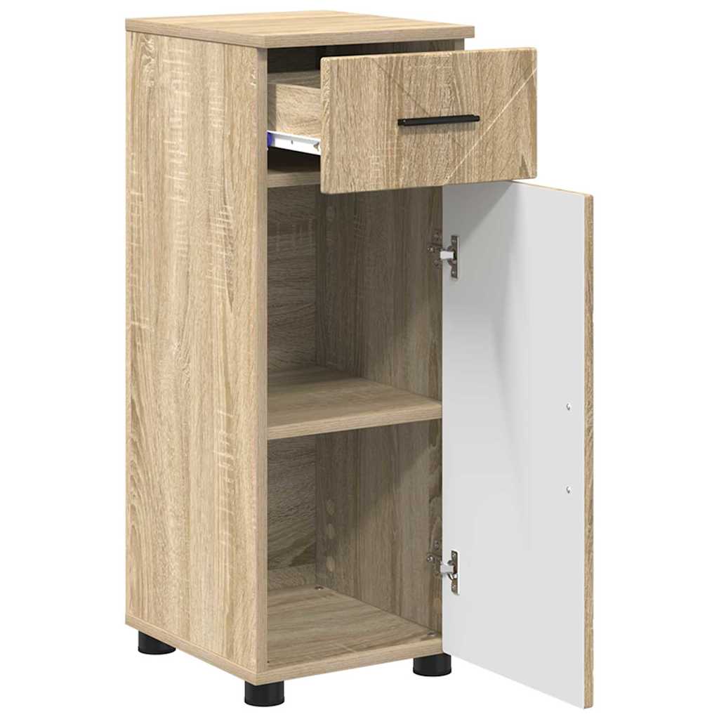 Bathroom Furniture Set 3 pcs Sonoma Oak Engineered wood & Metal