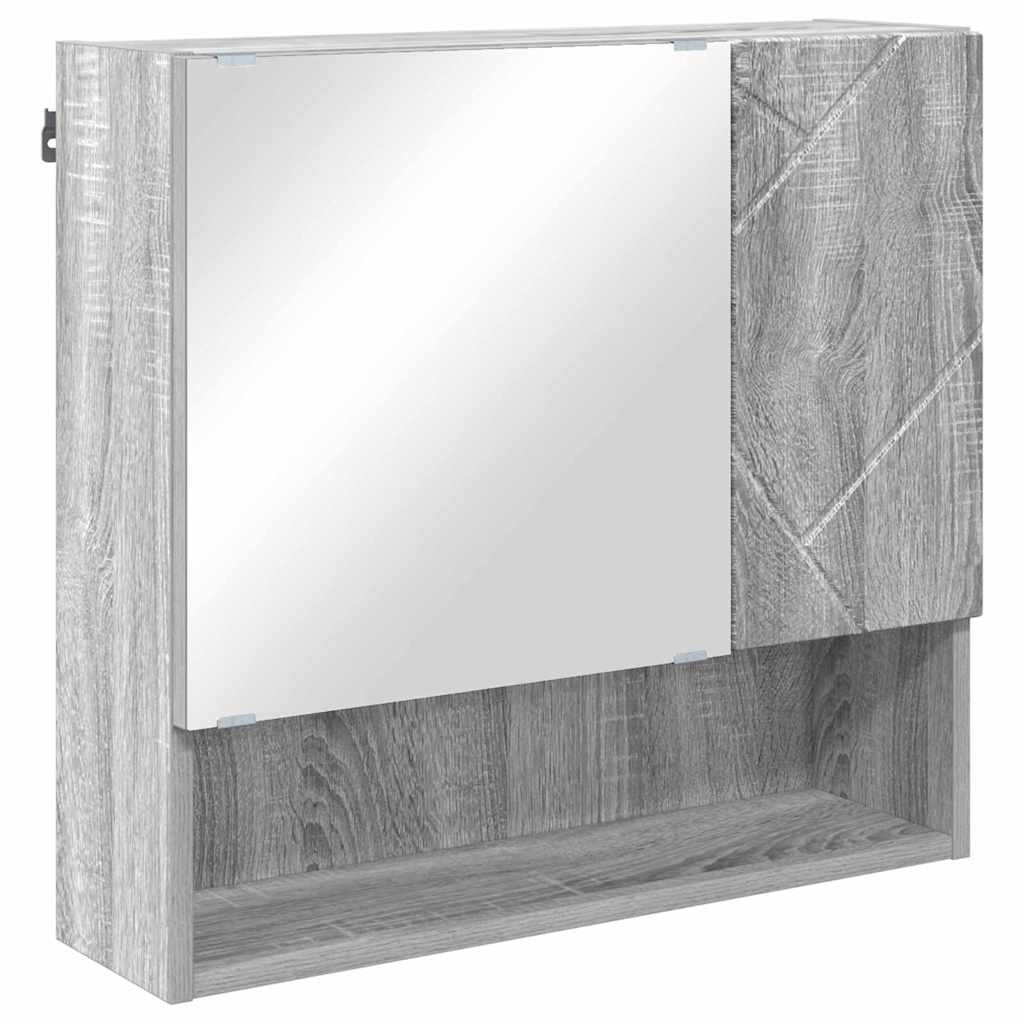Bathroom Furniture Set 4 pcs Grey Sonoma 61 x 35 x 64 cm
