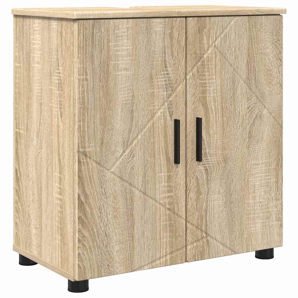 Bathroom Furniture Set 5 pcs Sonoma Oak Engineered wood & Metal