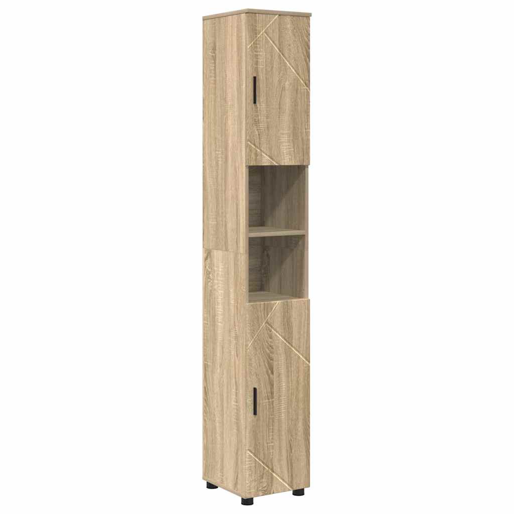 Bathroom Furniture Set 5 pcs Sonoma Oak Engineered wood & Metal