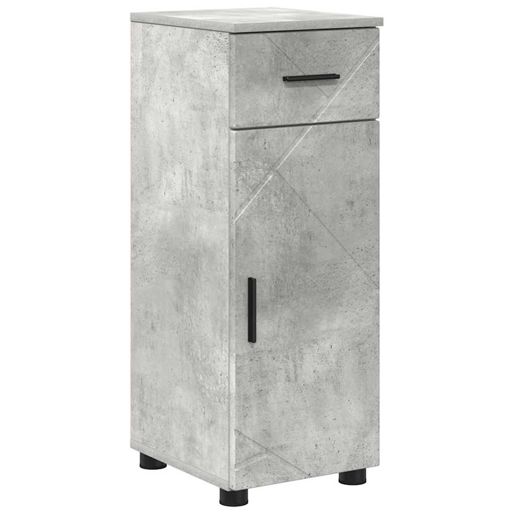 Bathroom Furniture Set with Drawer 5 pcs Concrete Grey