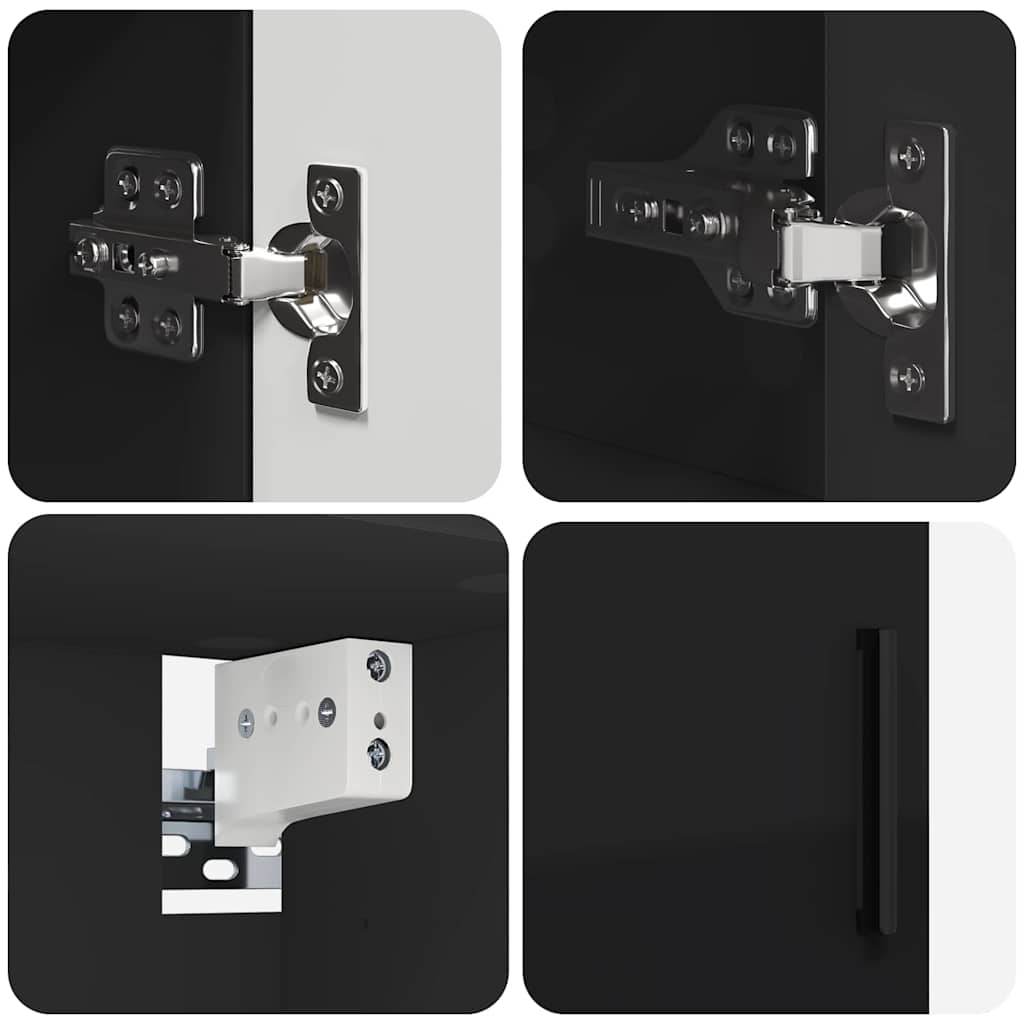 Bathroom Furniture Set 4 pcs Black 61 x 35 x 64 cm