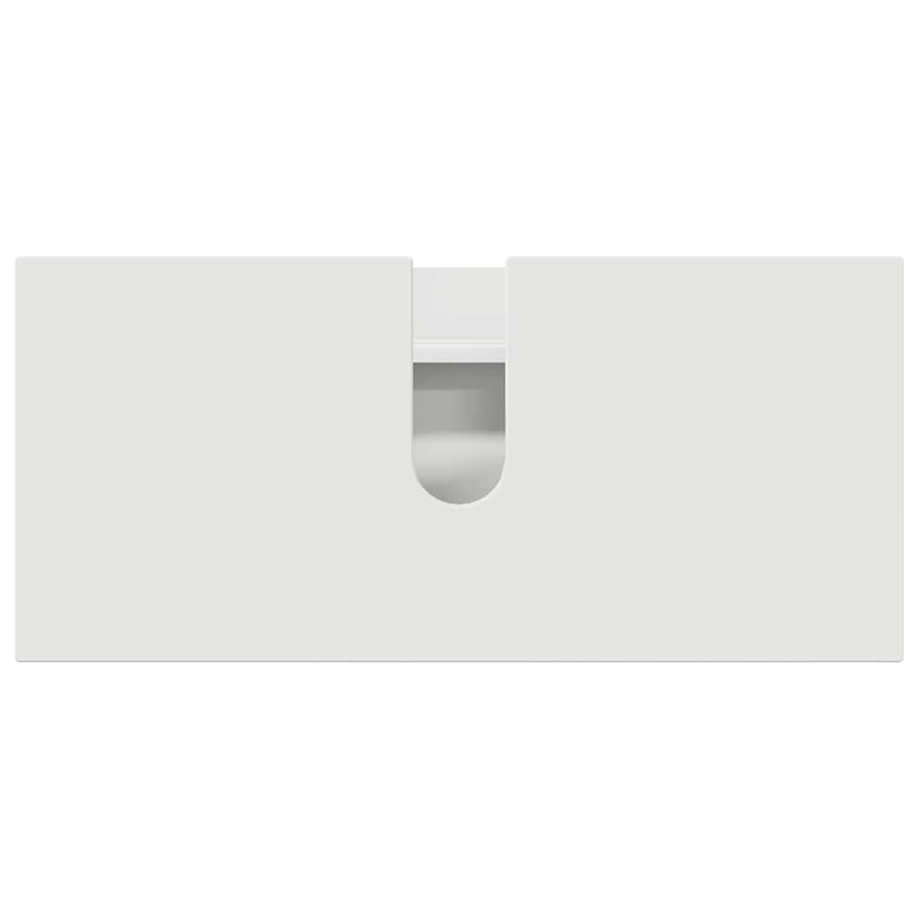 Bathroom Furniture Set 2 pcs White Engineered Wood and Metal