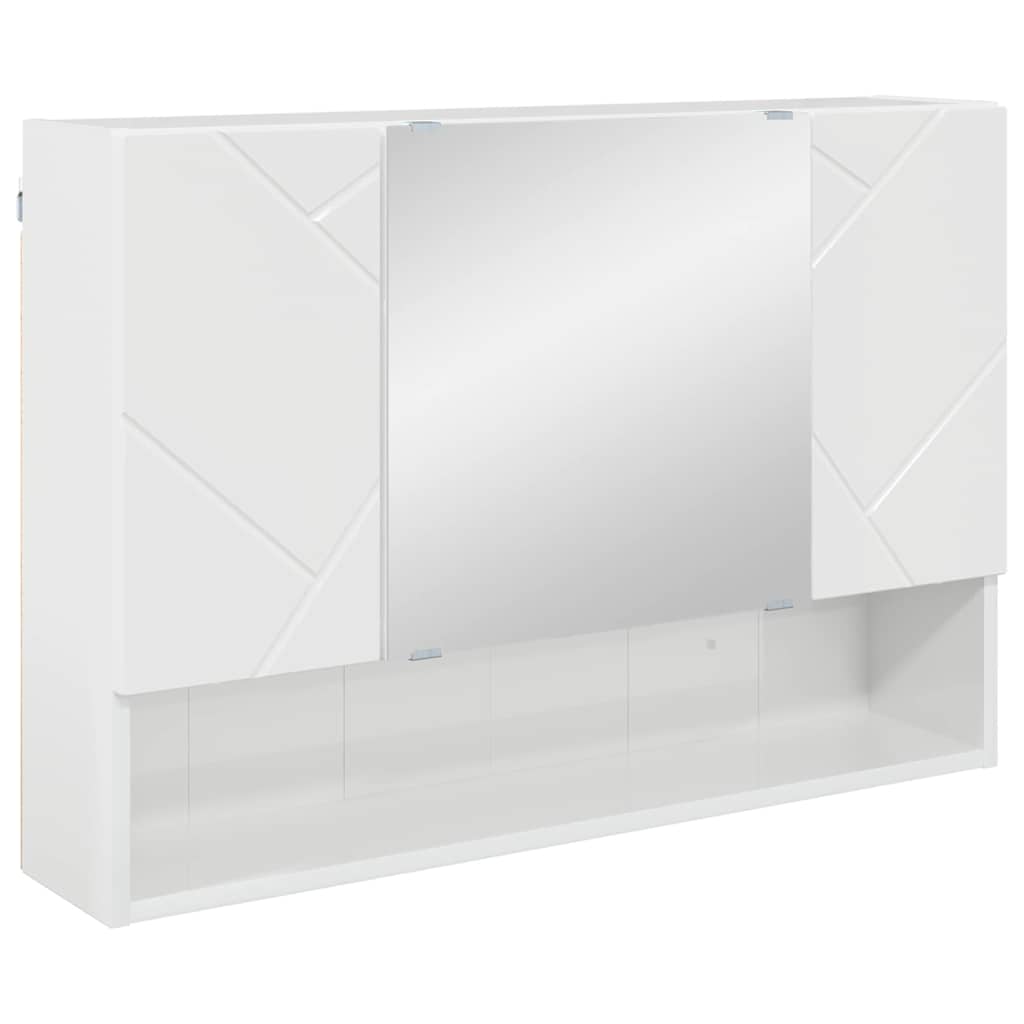 Bathroom Furniture Set with Drawer 2 pcs High Gloss White