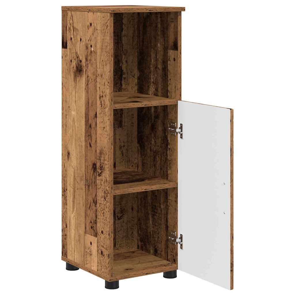 Bathroom Furniture Set 3 pcs Old Wood Engineered Wood and Metal